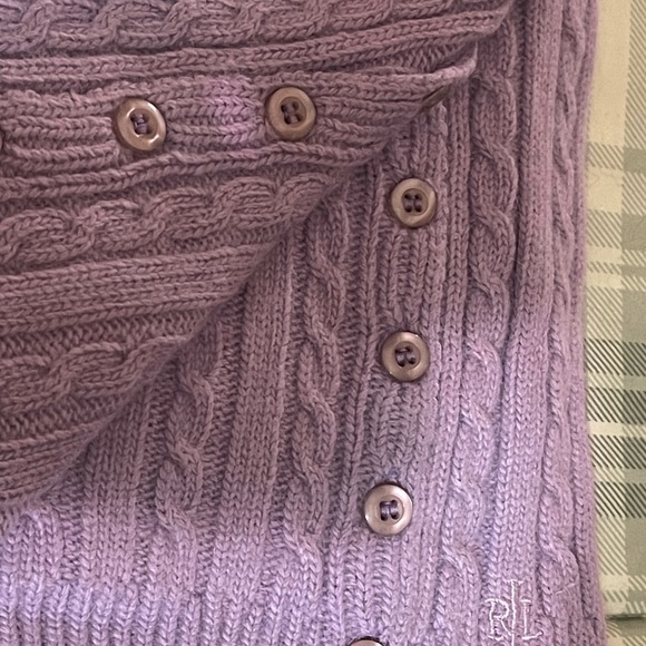 NWOT-Ralph Lauren lavender/purple matching SCARF & GLOVE Set - Picture 7 of 7